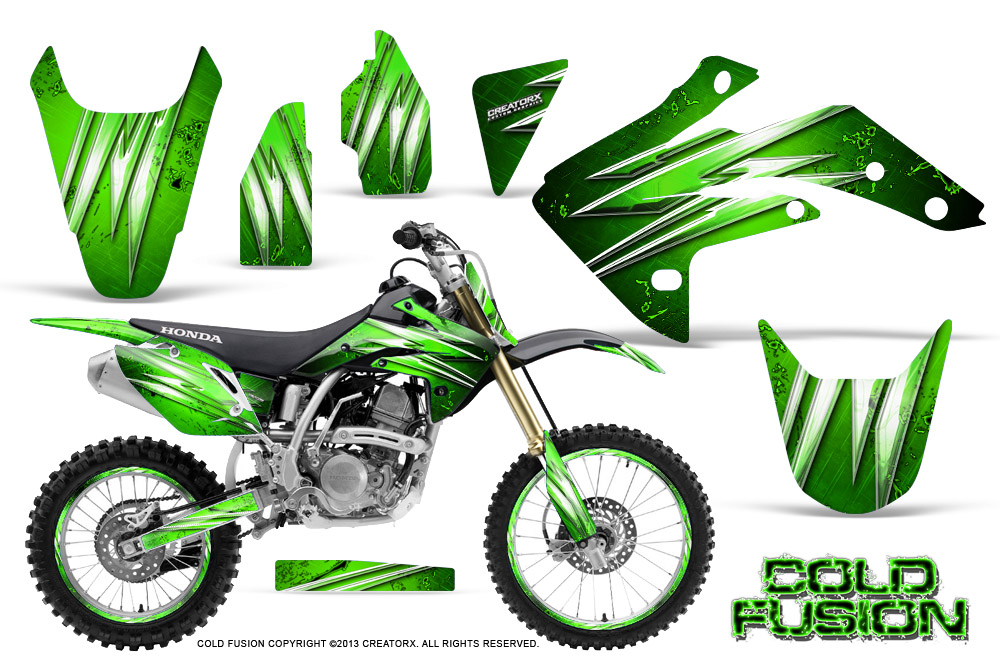 Honda CRF150R 07-10 Graphics Kit Cold Fusion Green NP Rims